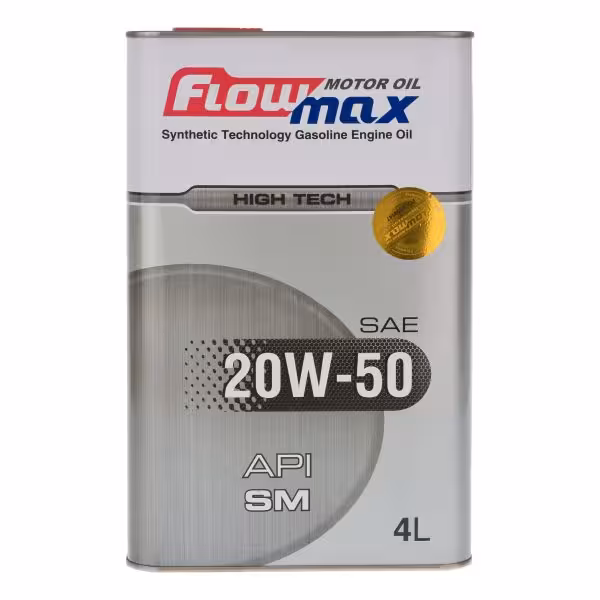 روغن موتور خودرو بنزینی فلومکس مدل 001 SM 20W-50 حجم 4 لیتر
