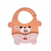 پیش بند سیلیکونی مخزن دار نوزاد طرح دار فانتزی