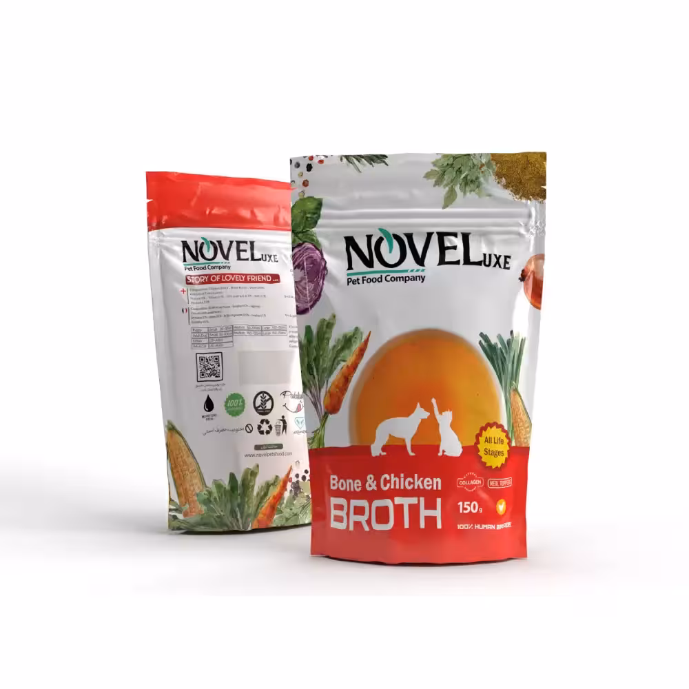 پوچ آب استخوان و گوشت مرغ مخصوص سگ