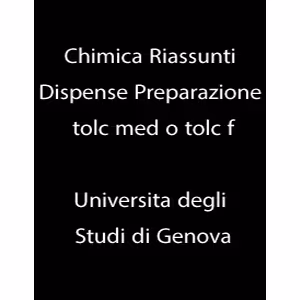 کتاب chimica Riassunti dispense preparazione tolc med o tolc f o vet