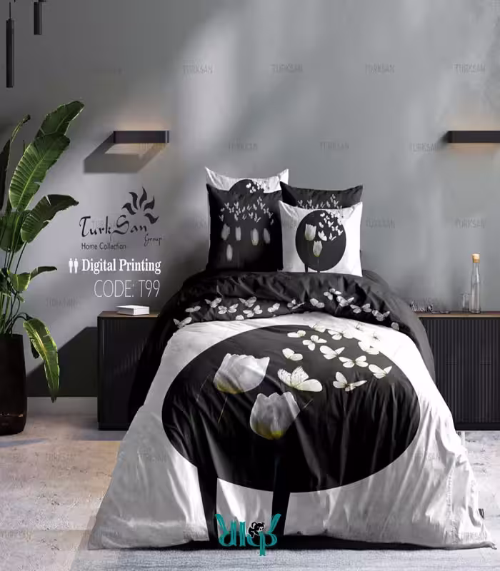 روتختی سفید گلدار دونفره کد T99