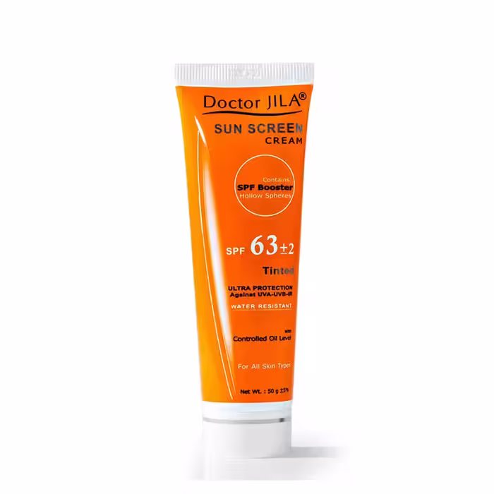 کرم ضد آفتاب فاقد چربی SPF63 دکتر ژیلا مناسب انواع پوست 50 میلی لیتر | رنگی