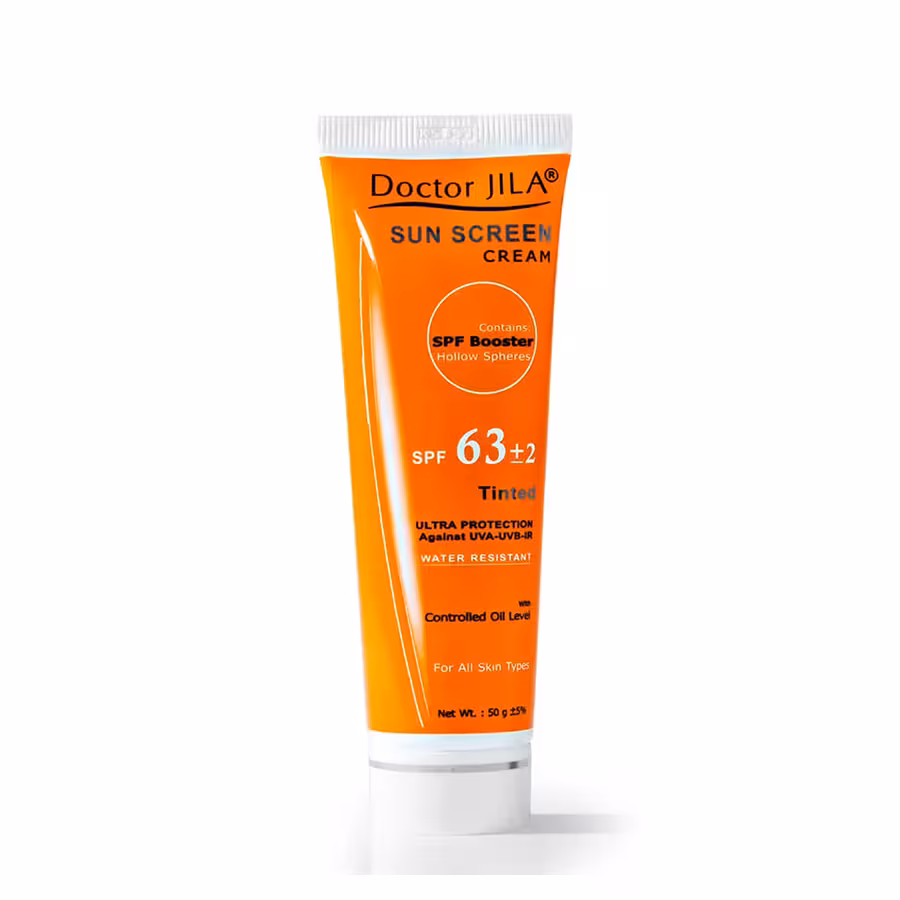 کرم ضد آفتاب فاقد چربی SPF63 دکتر ژیلا مناسب انواع پوست 50 میلی لیتر | رنگی