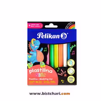 خمیر بازی نئونی 10 رنگ مدل Plastilina Neon برند پلیکان Pelikan