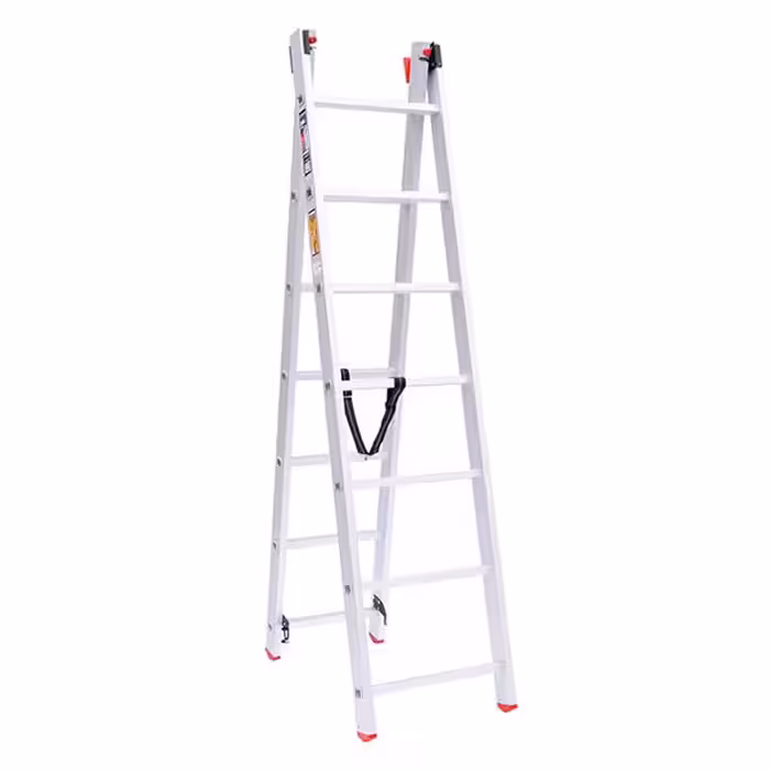 نردبان 19 پله 2 تکه آلوم پارس پله مدل اکسلنت 5 متری