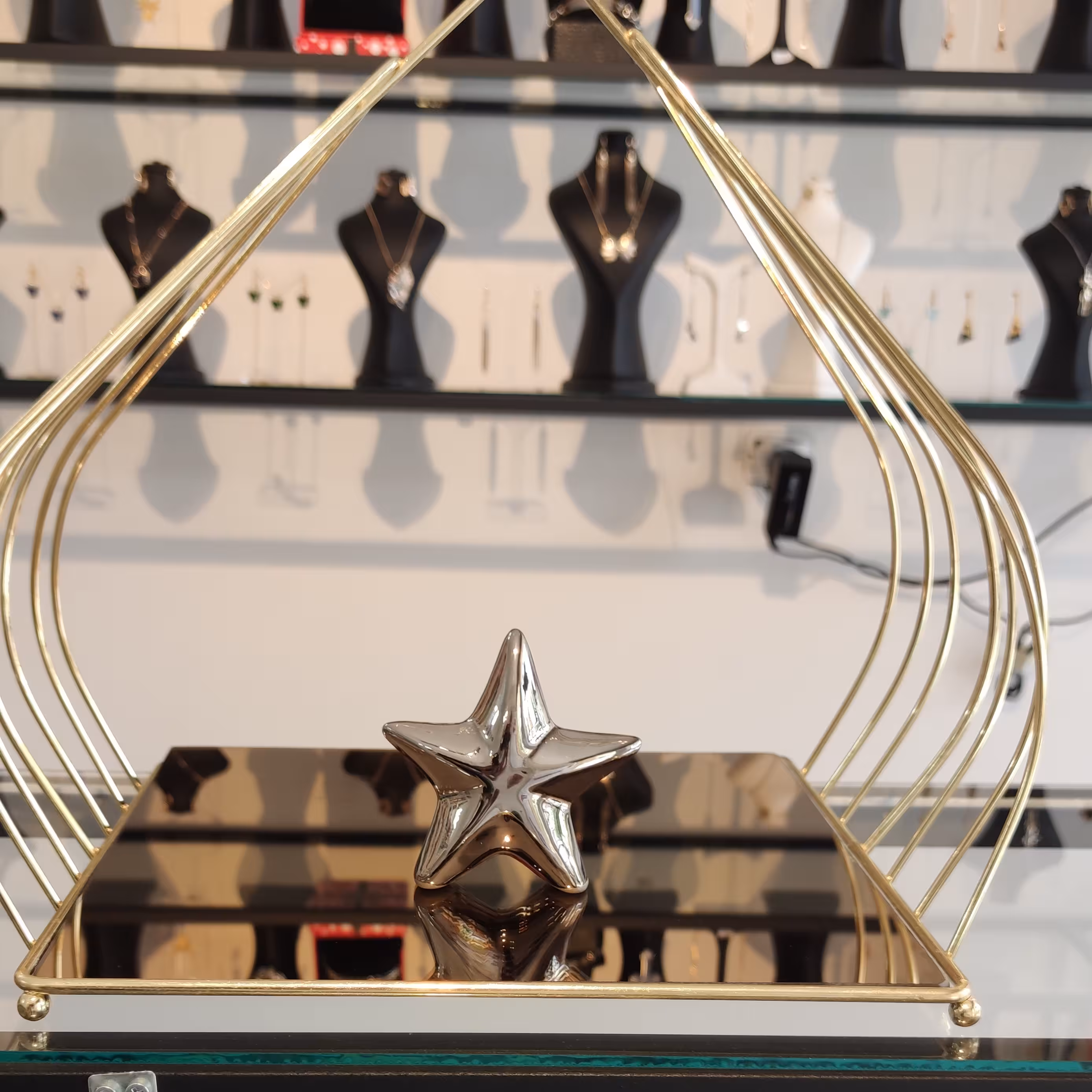 ستاره دریایی سرامیک.آبکاری نقره ای