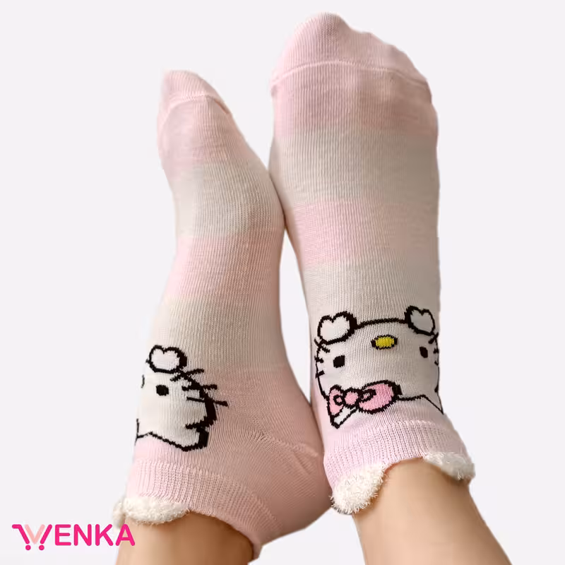 جوراب مچی طرح کیتی کد1047