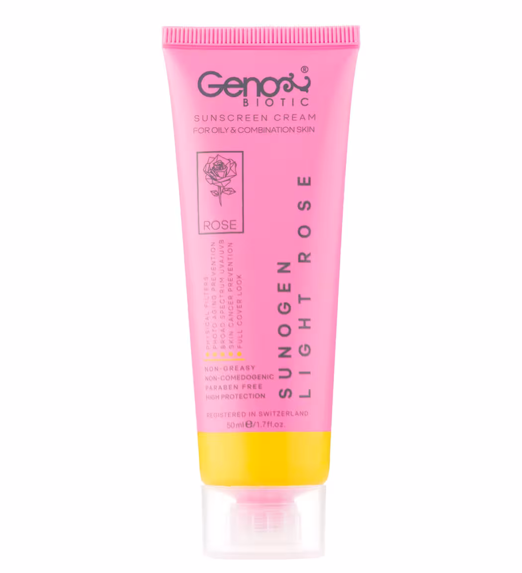 کرم ضد آفتاب ژنوبایوتیک SPF50 پوست چرب و مختلط