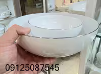 سرویس پیاله چینی زرین سری ایتالیا اف مدل لب نقره ای 13 پارچه