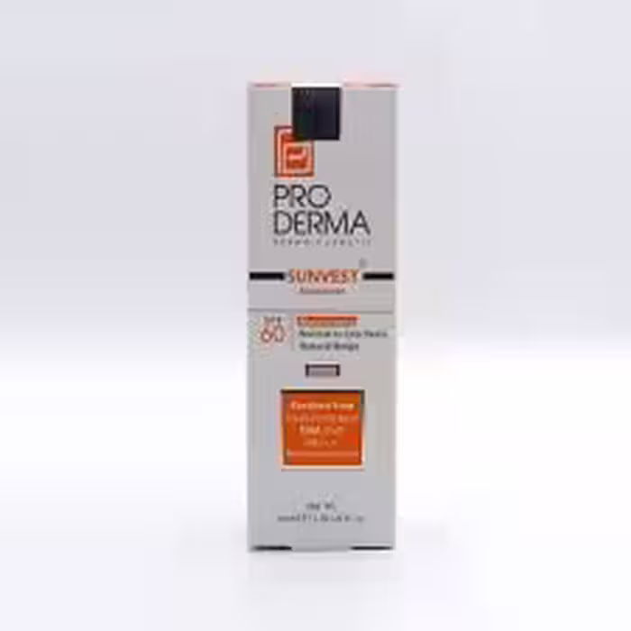 کرم ضدآفتاب رنگی و مرطوب کننده پرودرما رنگ بژطبیعی (spf60)