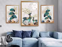تابلو دکوراتیو سه تکه 60*40 درجه1