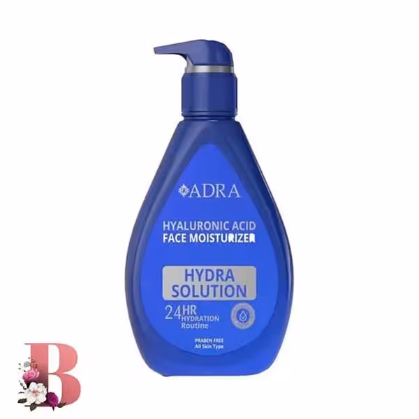 کرم آبرسان آدرا حاوی هیالورونیک اسید پمپی 300 میلی لیتر | ADRA HYDRA BOOST HYALURONIC ACID FACE MOISTURISER 300ml