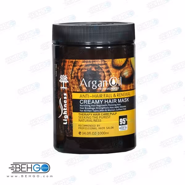 ماسک مو لایتنس مدل Argan oil حجم 1000 میلی لیتر