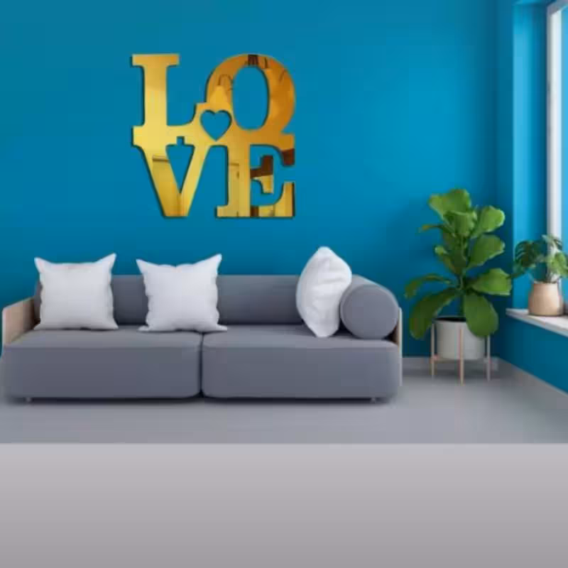 آینه ی تیناری طرح لاو جنس مولتی گلاس