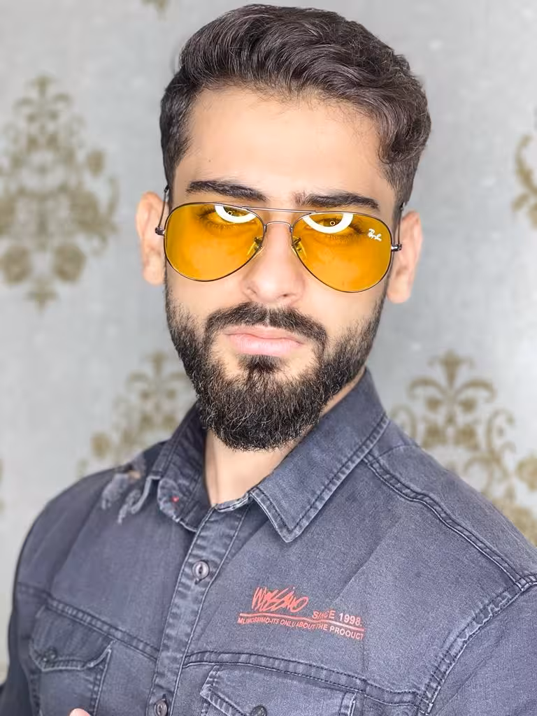 عینک ری بن زرد اورجینال