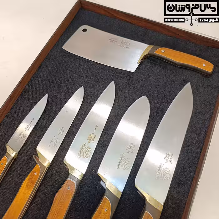 سرویس 6 تایی چاقو و ساطور آشپزخانه زنجان ست نیش