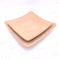 بشقاب سفالی خام مربع ( 16 – 20 سانتی متر)