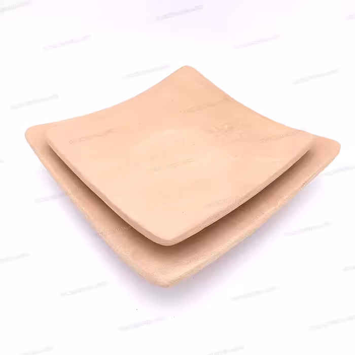 بشقاب سفالی خام مربع ( 16 – 20 سانتی متر)