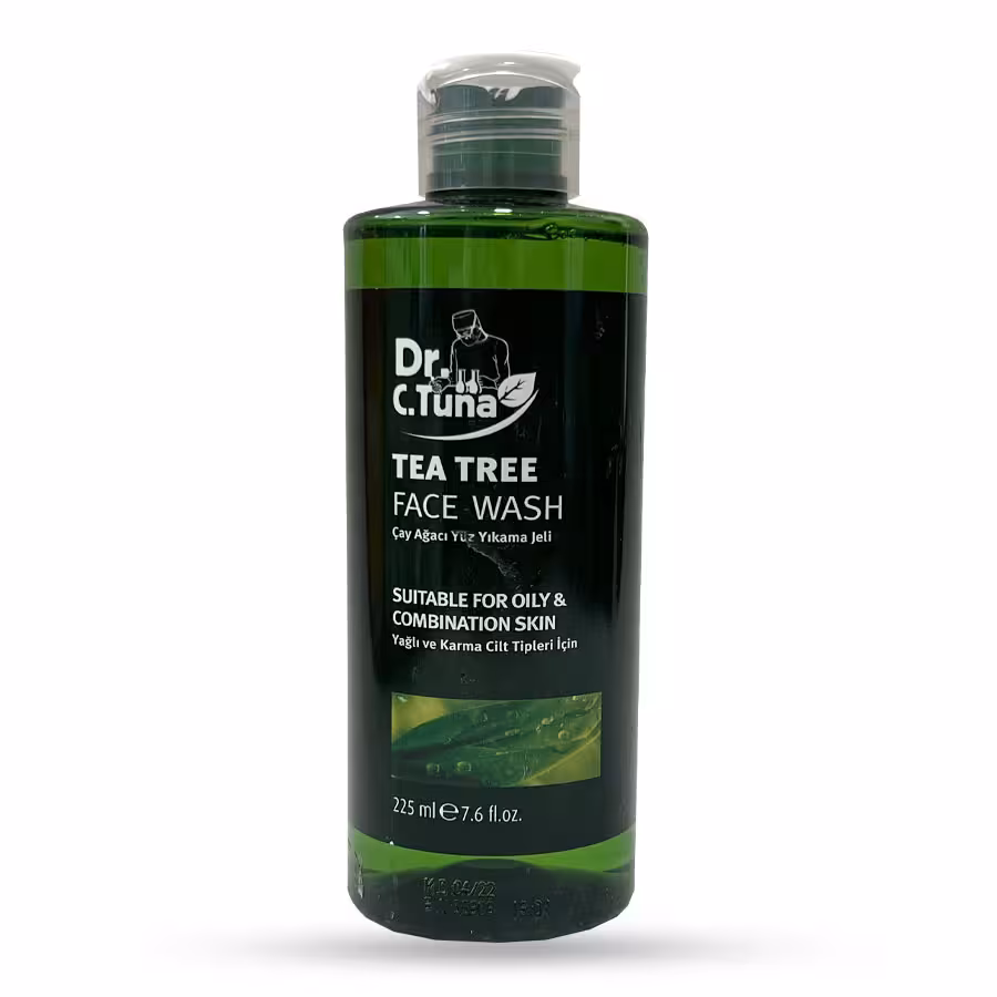 ژل شستشوی صورت درخت چای فارماسی Dr.C.Tuna مناسب پوست چرب و مختلط 225 میل