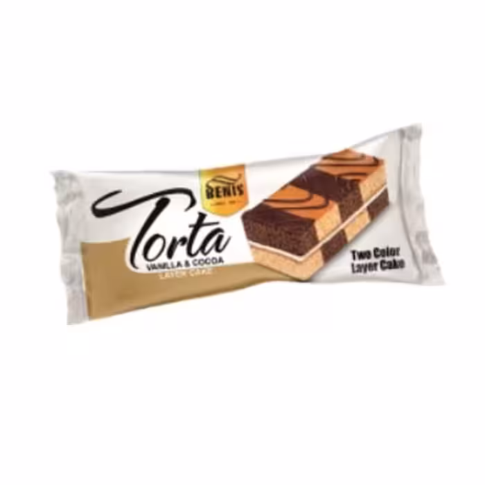 کیک اسفنجی وانیلی کاکائویی بنیس 45 گرمی