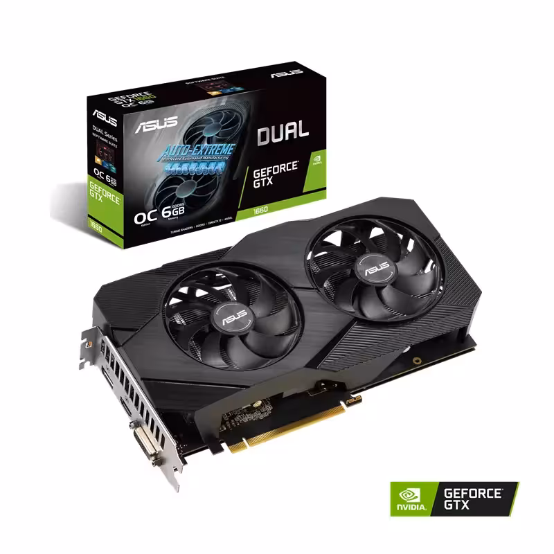 کارت گرافیک ایسوس مدل GTX1660-O6G-EVO-DUAL
