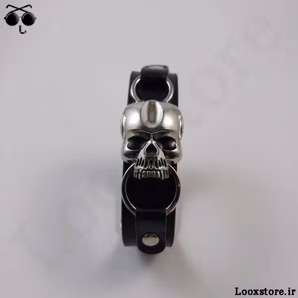 دستبند چرم اسکلت بی اعصاب