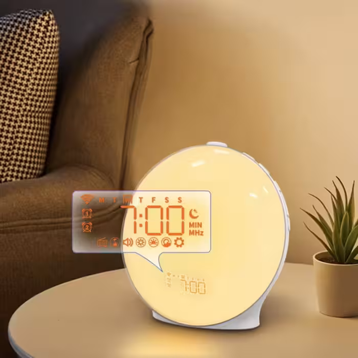 چراغ خواب و ساعت چندکاره SUNRISE PRO