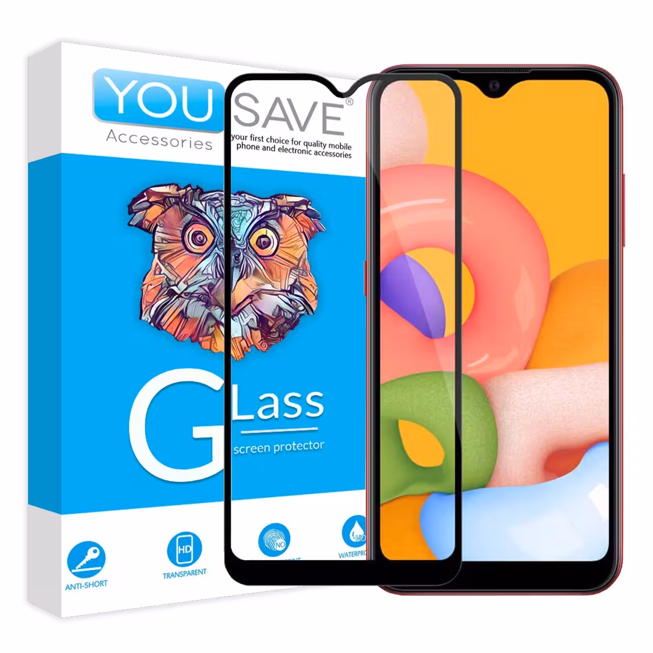 گلس تمام صفحه یوسیو مناسب برای گوشی سامسونگ Galaxy A01