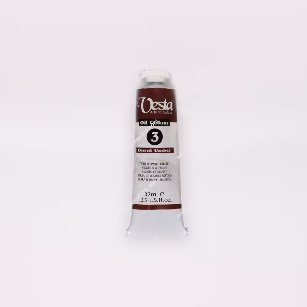 رنگ روغن 37 میل تکرنگ وستا مدل Burnt Umber 3