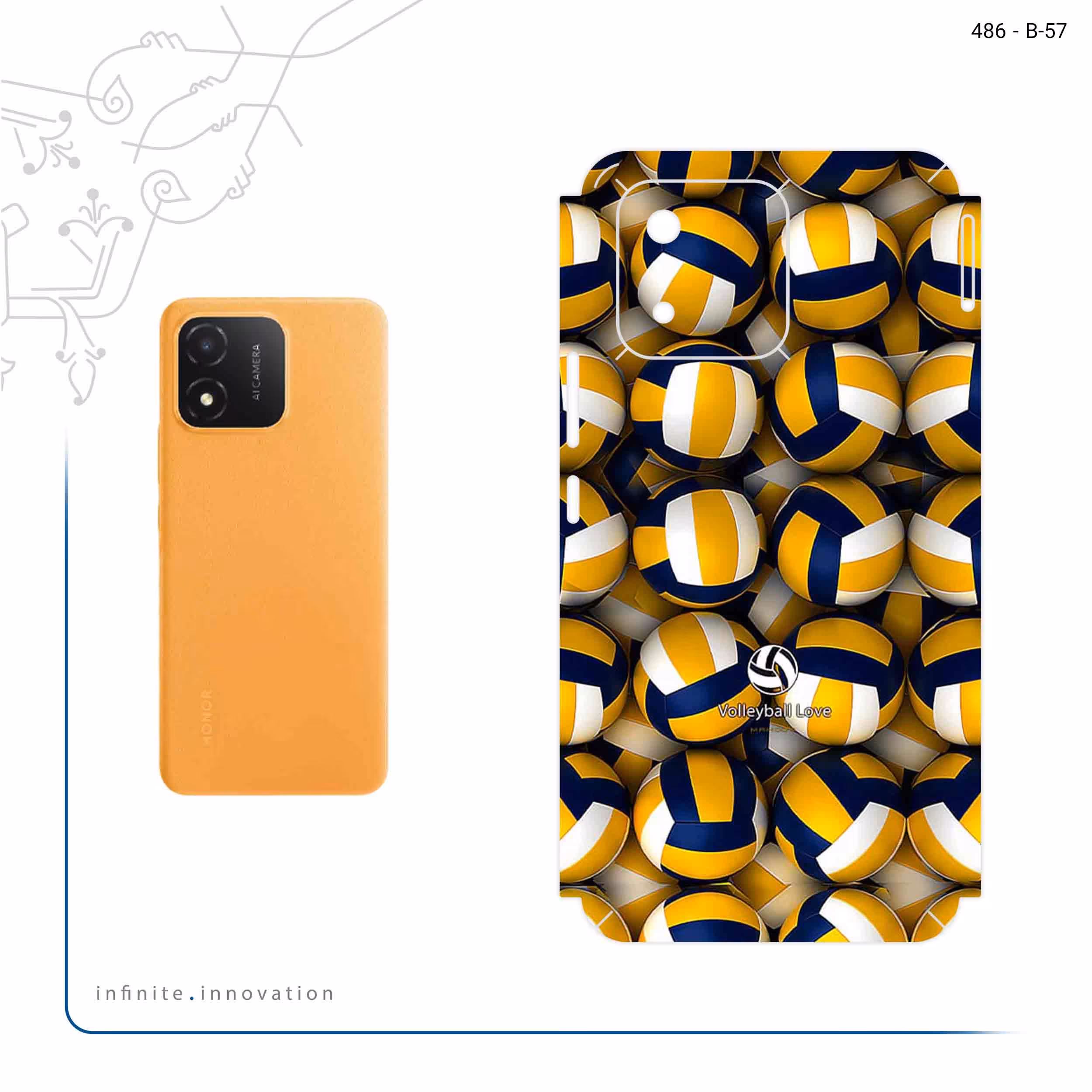 برچسب پوششی ماهوت مدل Volleyball مناسب برای گوشی موبایل آنر X5