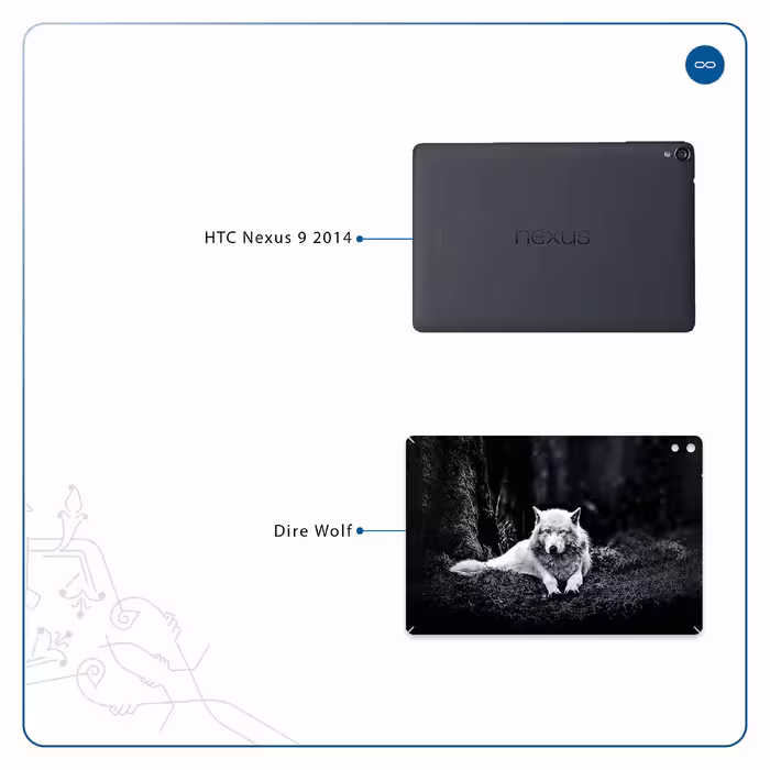 برچسب پوششی ماهوت مدل Dire Wolf مناسب برای تبلت اچ تی سی Nexus 9 2014
