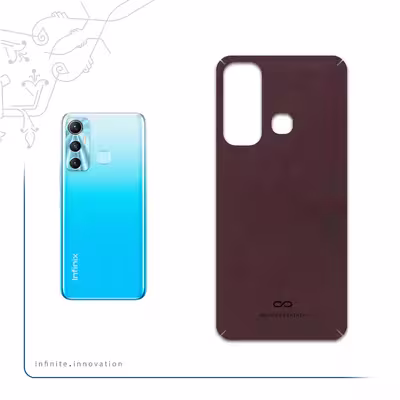 برچسب پوششی ماهوت مدل Matte-Dark-Brown-Leather مناسب برای گوشی موبایل اینفینیکس Hot 11