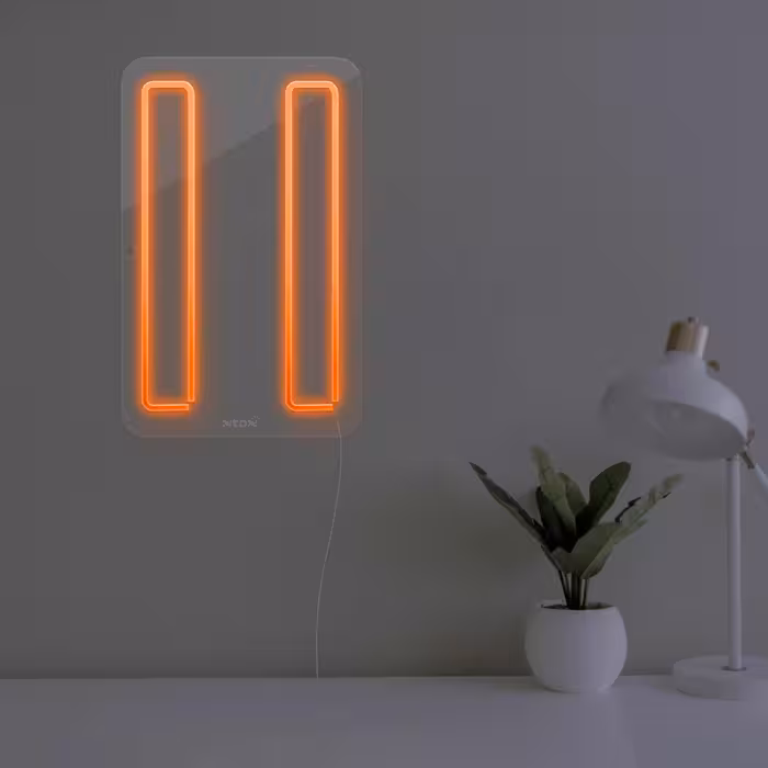 چراغ دیواری نئون دیزاین مدل Pause_ORG