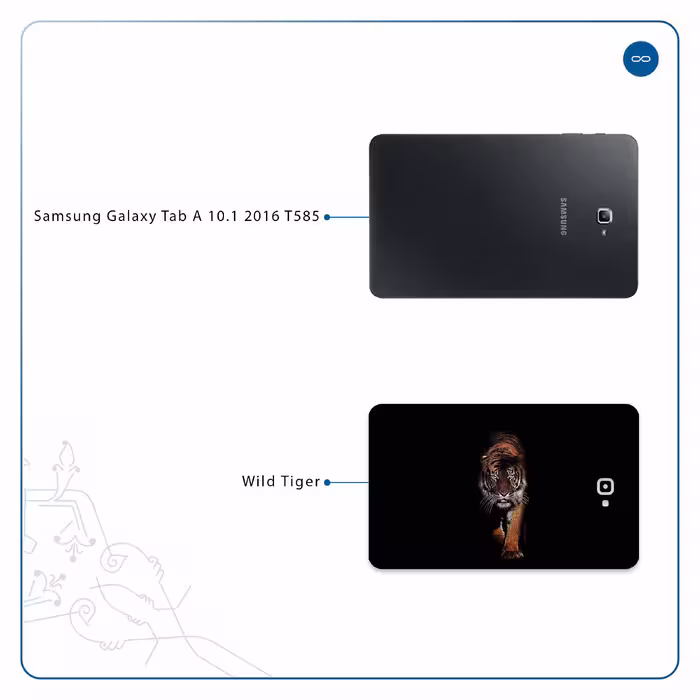 برچسب پوششی ماهوت مدل Wild Tiger مناسب برای تبلت سامسونگ Galaxy Tab A 10.1 2016 T585