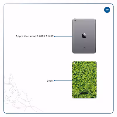 برچسب پوششی ماهوت مدل Leafs مناسب برای تبلت اپل iPad mini 2 2013 A1489