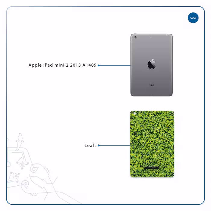 برچسب پوششی ماهوت مدل Leafs مناسب برای تبلت اپل iPad mini 2 2013 A1489