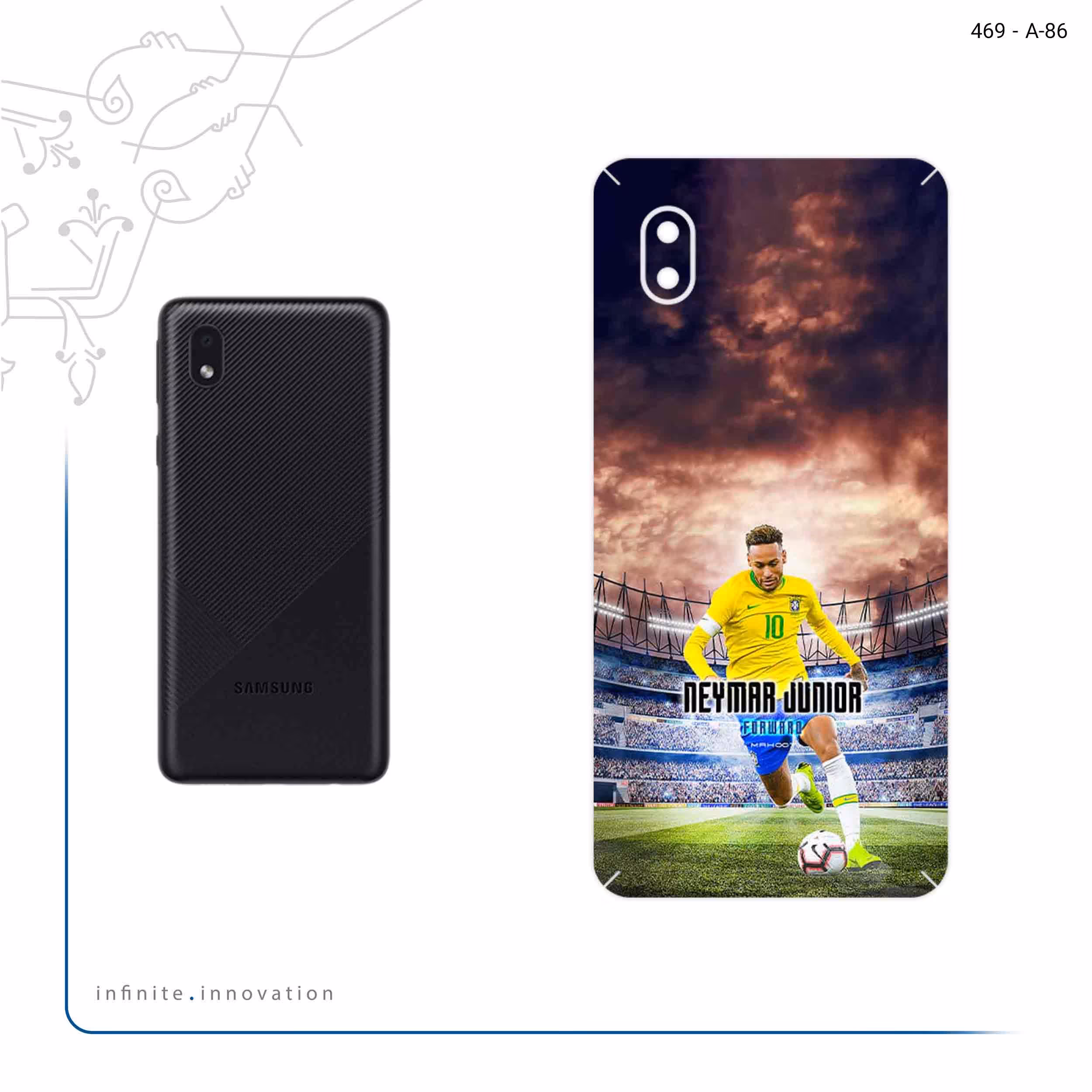 برچسب پوششی ماهوت مدل Neymar مناسب برای گوشی موبایل سامسونگ Galaxy A01 Core