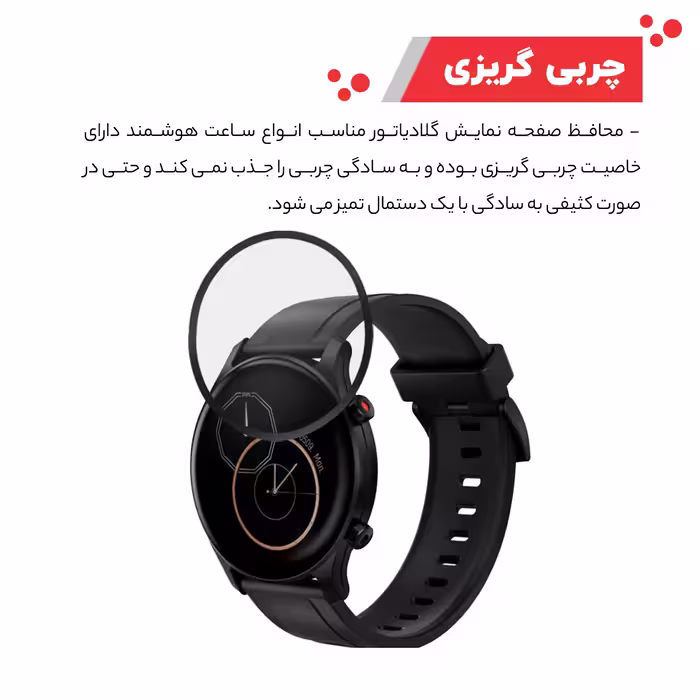 محافظ صفحه نمایش گلادیاتور مدل GWP1000 مناسب برای ساعت هوشمند هایلو Ls04 (Rs3)