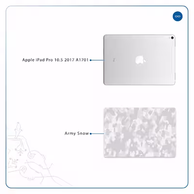 برچسب پوششی ماهوت مدل Army-Snow مناسب برای تبلت اپل iPad Pro 10.5 2017 A1701