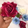 گل مصنوعی مدل رز مخملی کد 412 بسته 3 عددی