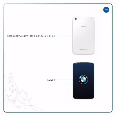 برچسب پوششی ماهوت مدل BMW مناسب برای تبلت سامسونگ Galaxy Tab 3 8.0 2013 T315