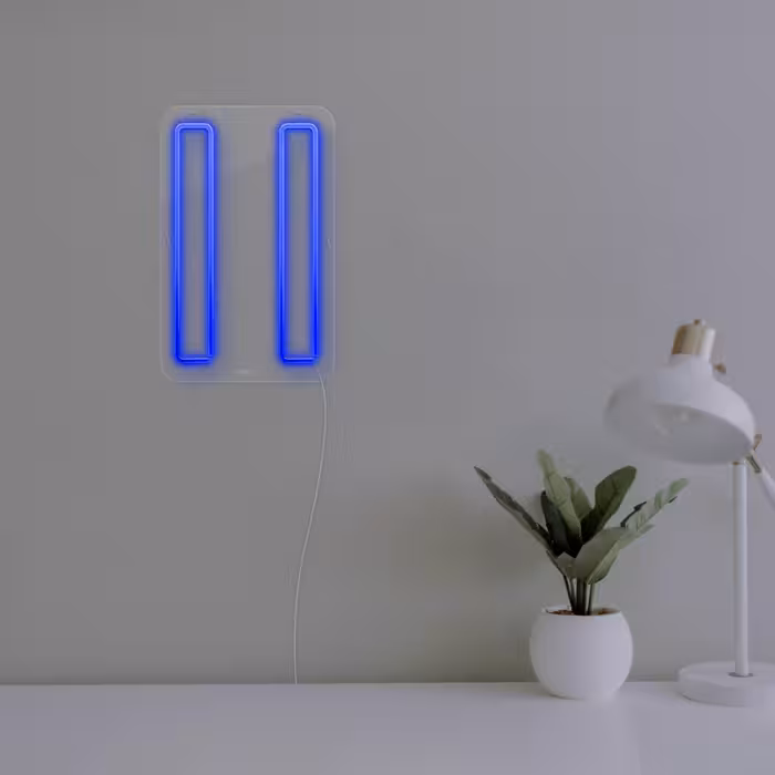 چراغ دیواری نئون دیزاین مدل Pause_BL