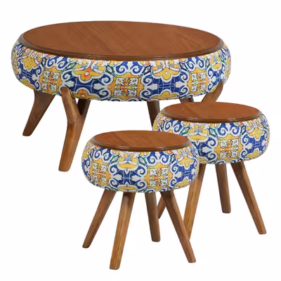 میز پذیرایی مدل AK-73 مجموعه 3 عددی