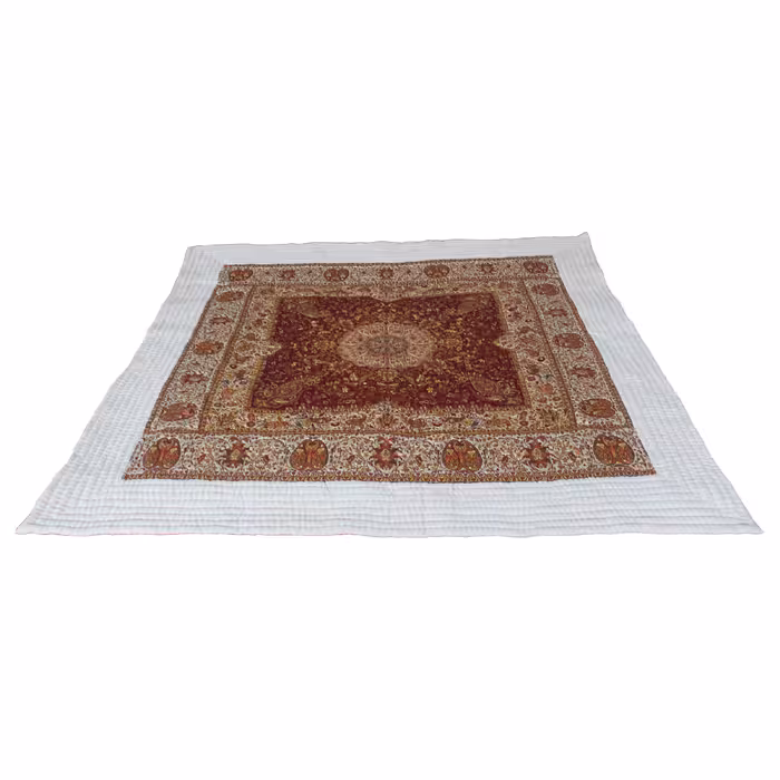 لحاف کرسی مدل ترمه خاتون کد 132 سایز 350x350 سانتی متر