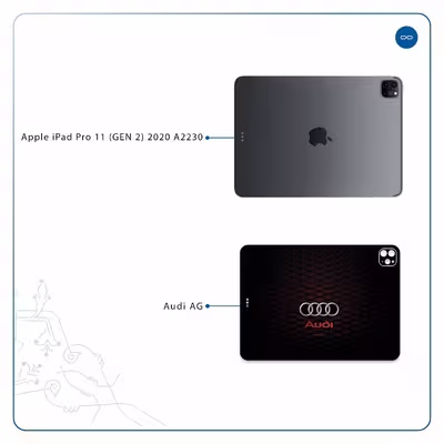 برچسب پوششی ماهوت مدل Audi AG مناسب برای تبلت اپل iPad Pro 11 (GEN 2) 2020 A2230