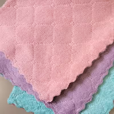 دستمال آشپزخانه مدل میکروفایبر ضربدری بسته 3 عددی