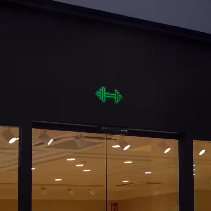 چراغ دیواری نئون دیزاین طرح Dumbbell_GR