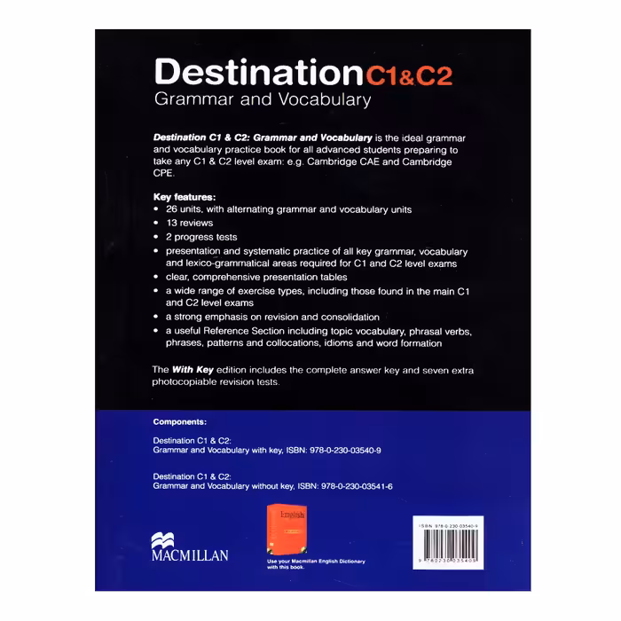 کتاب Destination C1 &amp; C2 Grammar And Vocabulary With Answer Key اثر Malcolm Mann And Steve Taylore-Knowles انتشارات الوندپویان