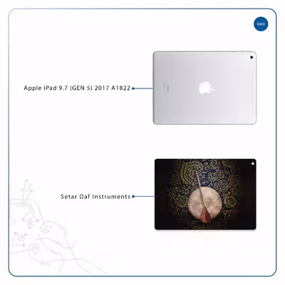 برچسب پوششی ماهوت مدل Setar-Daf-Instruments مناسب برای تبلت اپل iPad 9.7 (GEN 5) 2017 A1822