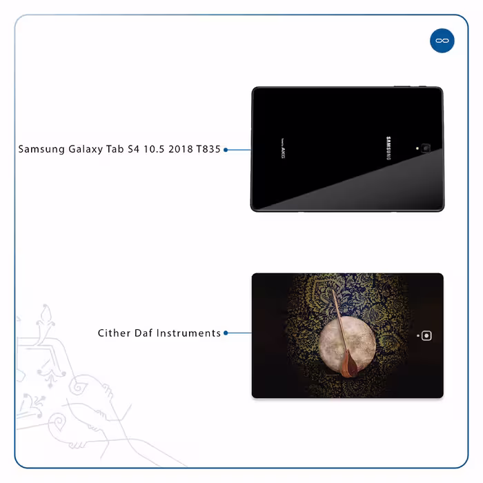 برچسب پوششی ماهوت مدل Setar-Daf-Instruments مناسب برای تبلت سامسونگ Galaxy Tab S4 10.5 2018 T835